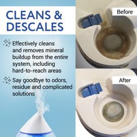 IMPRESA Humidifier Cleaner & Descaler Powder - 12 Oz, 12 Uses - Citric Acid Powder & Bacteriostatic Water Mineral Remover - Cleaning Solution for Humidifiers