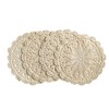 PHANTOMON Crochet Doilies Handmade Round Cotton Lace Table Placemats Knitted