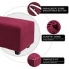 PiccoCasa High Stretch Ottoman Cover with Elastic Bottom, Soft Slipcover