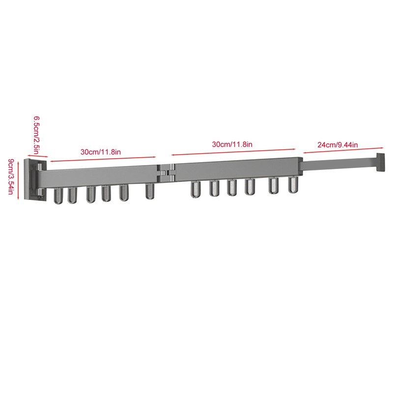Clothes Drying Rack Aluminum Alloy Retractable Laundry Drying Rack Balcony