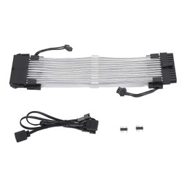 ARGB Extension Cable 24PIN 41pcs Copper Wire Colorful Plug and Play Synchronized Sleeved Cable for Computer Case