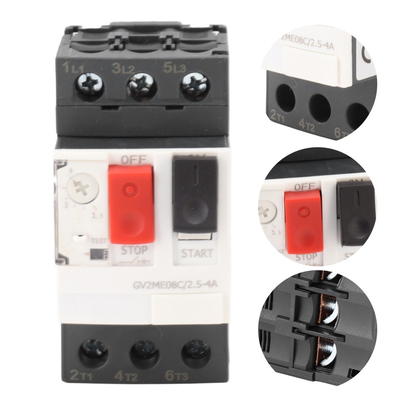Electric Circuit Breaker Motor Start Stop Protection Switch 35mm Guide