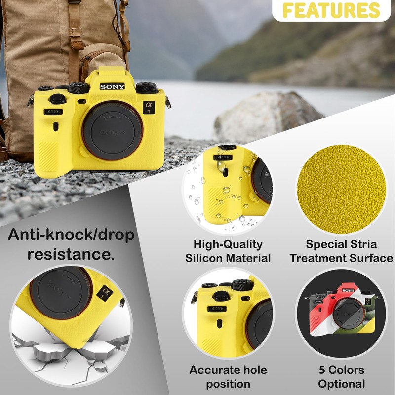 STSEETOP Camera Case for Sony A1 - Protective Silicone DSLR