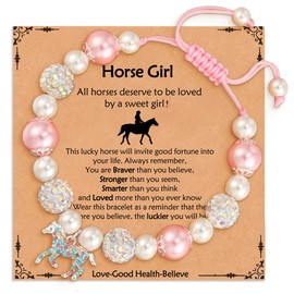 Horse Bracelet Gifts for Girls Women, Horses Stuff Birthday Decorations Christmas Valentines Jewelry Gifts for Daughter Granddaughter Niece Teen Teenage Kids Ages 9 10 11 12 13 Year Old