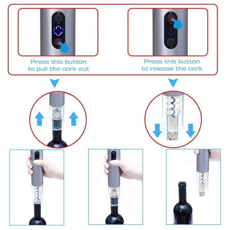 Hotool Electric Wine Bottle Opener Automatic Wine Opener Rechargeable Electric