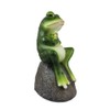 Wowser Grumpy Frog Garden Statue, Cast Resin Garden Figurine, Home