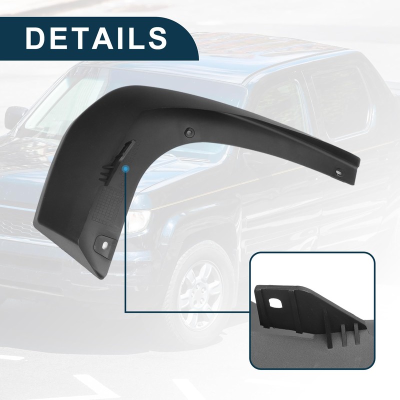 TUCKBOLD Mud Flap Splash Guard for Honda Ridgeline 2017-2023 Durable