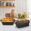 GBACHOOSE 4 Pack Meatloaf Pan with Drain Tray 9 x