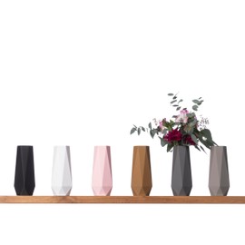 3D Vase Bao M Decorative Flower Vase, 20 cm, for Cut / Dried Flowers, Sustainable, Pampas Grass (Brown)