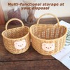 2 Pack Storage Basket,Bear Pattern Basket,Imitation Rattan Storage Container,Hanging Basket,Onion
