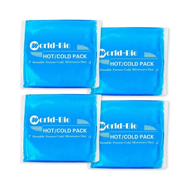 Soft Cold Packs for Injuries Reusable 4 Pack, Hot and Cold Gel Pack for Headaches, Joint Pain Relief, Comfort Ice Gel Pack Flexible Therapy on Neck, Ankle, Knee, Leg, Shoulder, Elbow, Wrist, Feet