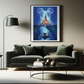 Chilliyin 5D Diamond Painting Kits for Adults Beginners,Castle Diamond Art Kits DIY Full Round Drill Diamond Dot Gem Art Kits for Adults,Crafts for Decor 12x16 Inch