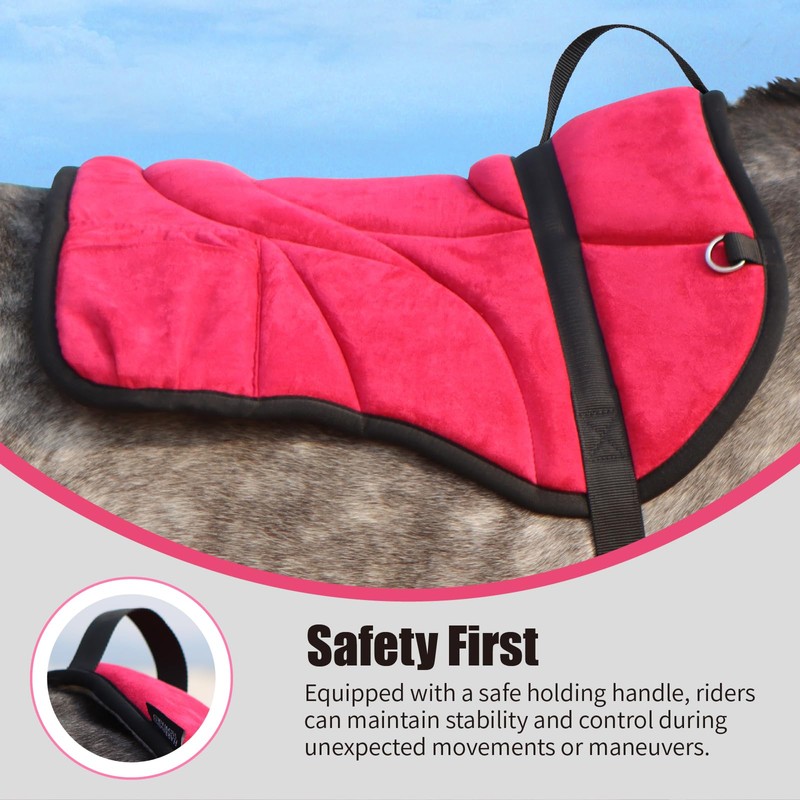 Harrison Howard Ergonomically Designed Correct Bareback Pad with Side Pockets