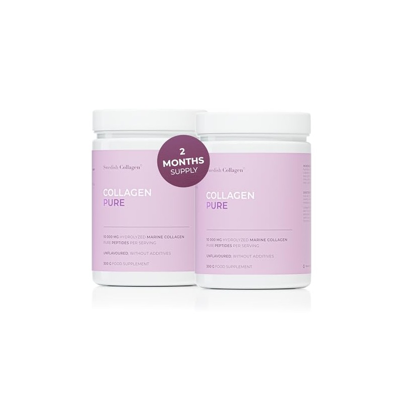Swedish Collagen Pure Marine Collagen 10,000 mg Unflavoured Powder, 600