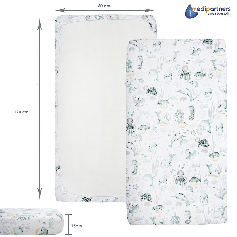 Medi Partners Fitted Sheet 60 x 120 cm 100% Cotton