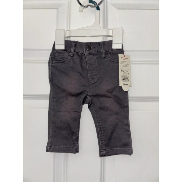 Cat And Jack Gray Denim Jeans 0/3 Months