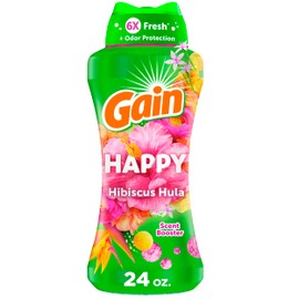 Gain Scent Booster Beads, In-Wash Laundry Scent Beads for Long-Lasting Freshness and Odor Protection, Happy Scent for an Enhanced Laundry Experience, 24 Oz (Packaging May Vary)