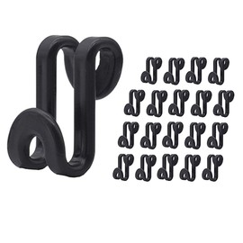 Kclongvs 60 Pcs Clothes Hanger Connector Hooks, Mini Cascading Hanger Hooks for Velvet Huggable Hangers, Wooden Hangers, Heavy Duty Space Saving for Closet (Black,60)