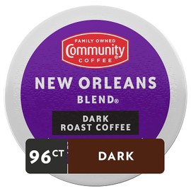 Community Coffee New Orleans Blend Medium-Dark Roast Single Serve K-Cup Coffee Pods, Box of 24 Pods (Pack of 4)