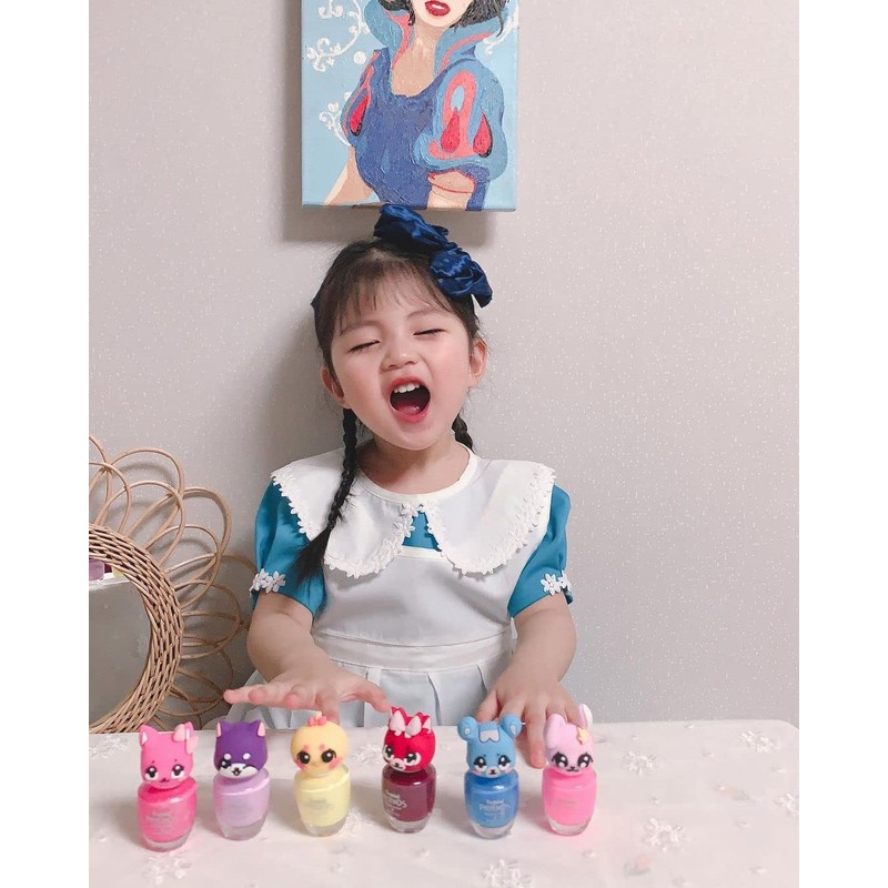 TOMINI FRIENDS WATER BASED NAILPOLISH (twinkle pink-cat)