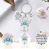 CYUaoao Guardian Angel Keyring with Gemstones and Star Du bist