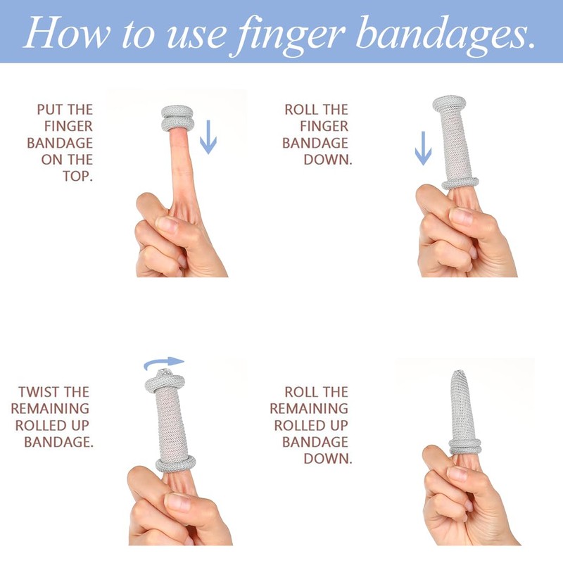 Finger Bandages Tubular 10 Pcs Finger Stall Thumb Bandage Finger