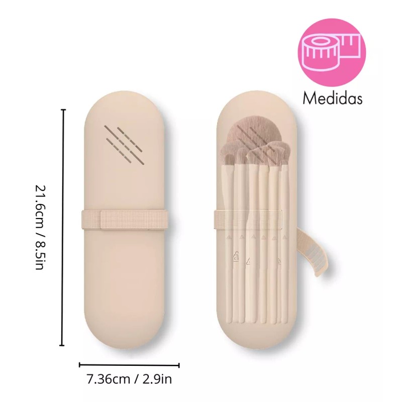 Seviete Funda Para Brochas De Maquillaje Portátil Con Broche