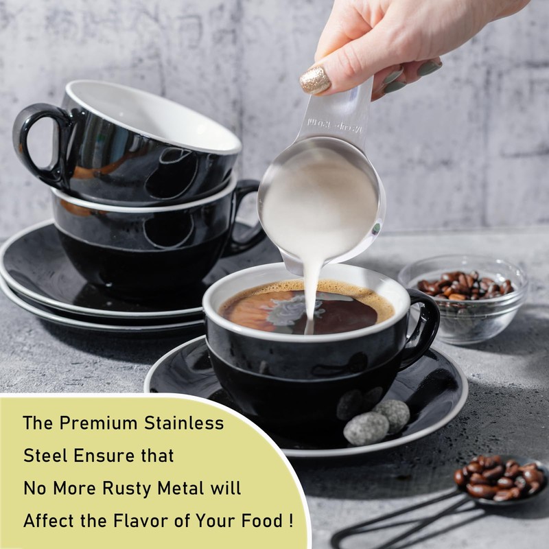 BERYLER 1PCS 2/3Cup (160ml, 5.3oz) Single Measuring Cup, Stainless Steel
