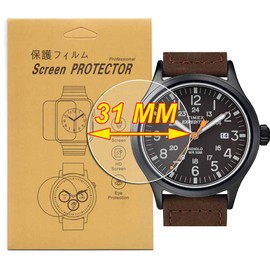 VRWOX[ 3-Pcs TPU Screen Protector For Universal Round Watch HD Film,Anti-Scratch, Anti-Fingerprint, Bubble Free (31MM)