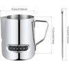 RODISHOMM 600ml Milk Frothing Pitcher with Temperature Control, Stainless Steel