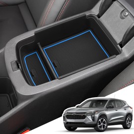LANGBEAN Trax Center Console Organizer for 2024 2025 Chevy Trax, ABS Storage Box, Middle Console Tray Organizer, Insert Container Pallet，Blue