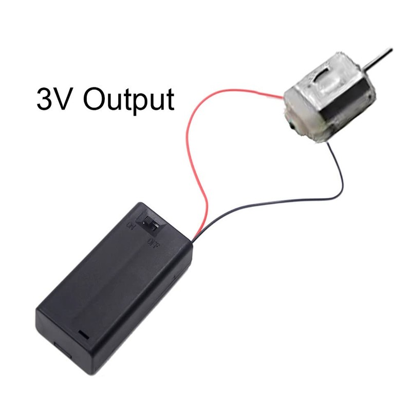 LampVPath 5Pcs 2 AA Battery Holder with Switch, 2X 1.5V