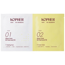 Koper Glow Care B3 Peel & Peel Whitening Care Tone-up Pad, 2 packs, 7 sheets / 코페르 글로우케어 B3 필앤필 미백케어 톤업 패드, 2개, 7매입