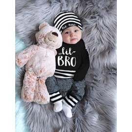 Fommy Baby Boy Clothes 9-12 Months Baby Boy Outfits Baby Clothes Boy Long Sleeve Romper+Pant+Hat 3pcs Set Outfits for Boy Baby Clothes Baby Gift Cute Baby Boy Clothes