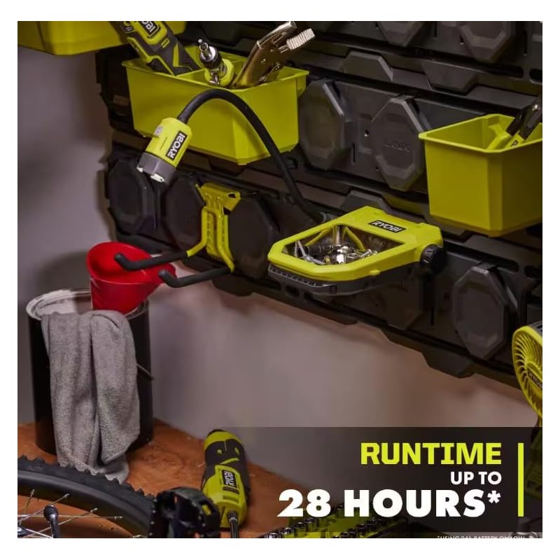 RYOBI USB Lithium Cordless LED Magnetic Tray Kit with 2.0