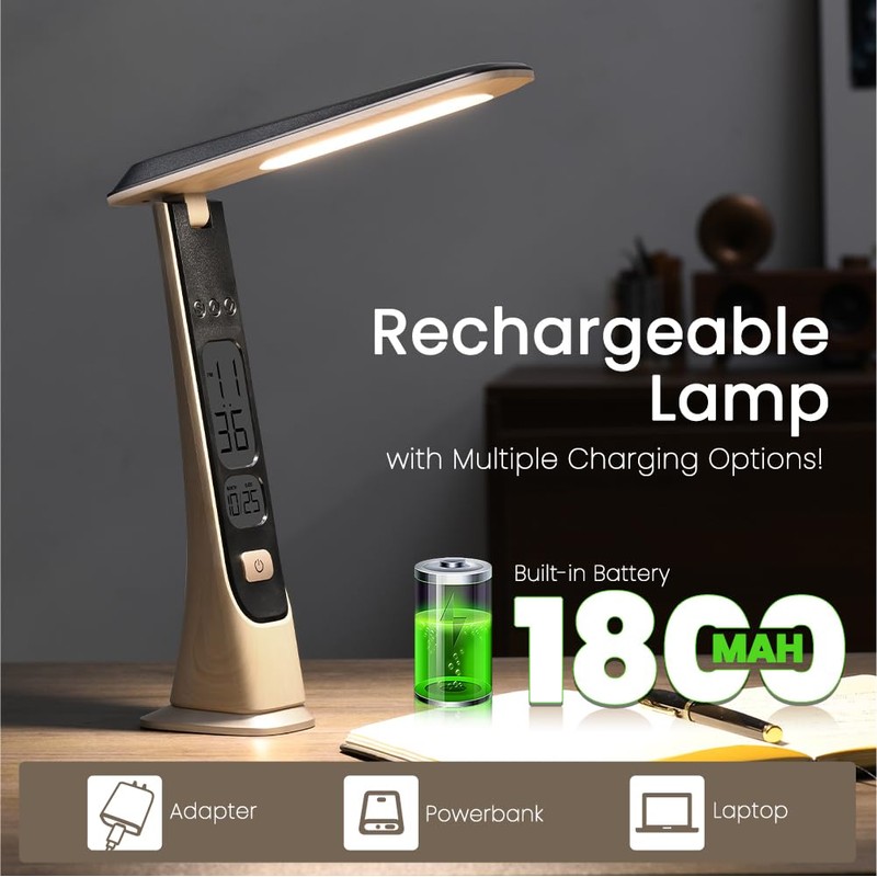 WILIT Rechargeable Lamps Cordless Table Lamp, Foldable Portable Desk Lamp,