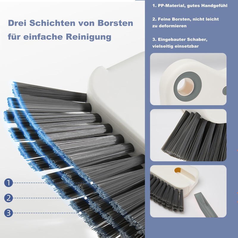 GCFTIFF Pack of 2 Corner Cleaning Brush & Shower Squeegee,