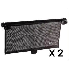 Aidia 2 Packs Of Aidia Car Roller sunshade, Black, Small