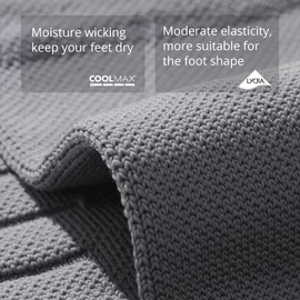 AKASO 2 Pairs Ultralight Running Socks, Crew Coolmax Cotton Athletic Sport Quarter Hiking & Running Socks for Men & Women(Grey S)