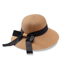 Manfnee Beach Hat for Women Large Straw Wide Birm Summer Hats Sun Protection Floppy Foldable Roll Up Cap, A1: Light Coffee