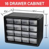 Akro-Mils 16-Drawer Plastic Drawer Storage Cabinet for Garage Organization, Beads,