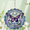 Butterfly Wind Spinners Metal Hanging Wind Spinner for Outdoor &