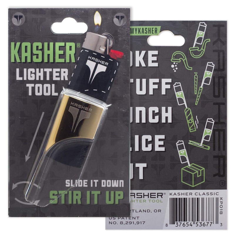 Kasher Classic Lighter Tool Without Lighter - Stainless Steel, Lightweight,