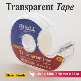 BAZIC 3/4" X 1296" Transparent Tape w/Dispenser