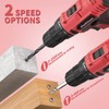PULITUO 20V Cordless Drill/Driver, 2 Batteries Electric Screwdriver, 30Nm Power