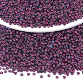4000Pcs Hotfix Rhinestones for Clothing, Amethyst SS10 Iron On Flatback Glass Gems, Bedazzler Crystals Rhinestones for Crafting Clothes Hats Shoes Fabric Bedazzling Decor Nail Art