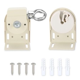 Generic Cordless Bracket for Coolaroo Outdoor External Roller Blind, Indoor and Outdoor Roller Shade,Upgraded to Metal Ring (Cordless Bracket,Beige)