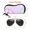 PERFECTSIGHT Kawaii Glasses Case, Neoprene Zipper Eyeglass Case with Clip,