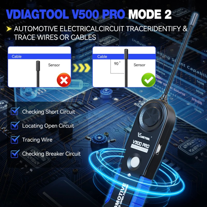 V500PRO Mechanic Tools Car Wire Tracer Automotive Electrical Open Circuit