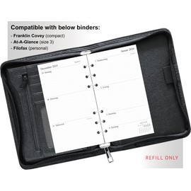 newestor 2026 Weekly Planner Insert Personal, 1 Week on 2 Pages, Compatible with Filofax Personal Organiser, 9.5 x 17.1 cm